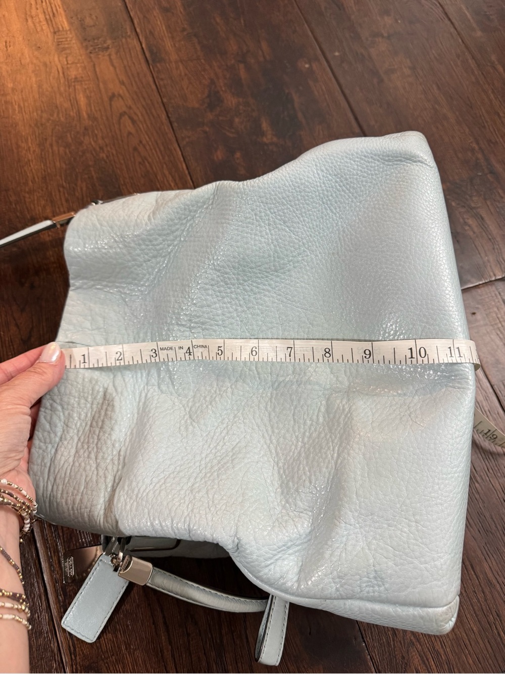Coach Pebbled Leather Hobo Bag in Light Blue - Picture 3 of 15